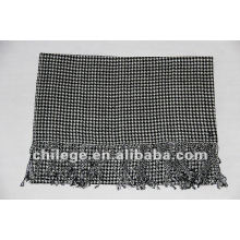 Rectangle grid men knitting wool shawl scarf